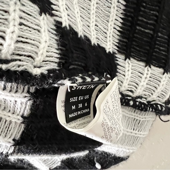 Shein Checkered Oversized Cardigan Sweater - Picture 4 of 5